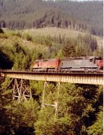 SP Westbound on the Salt Creek Trestle